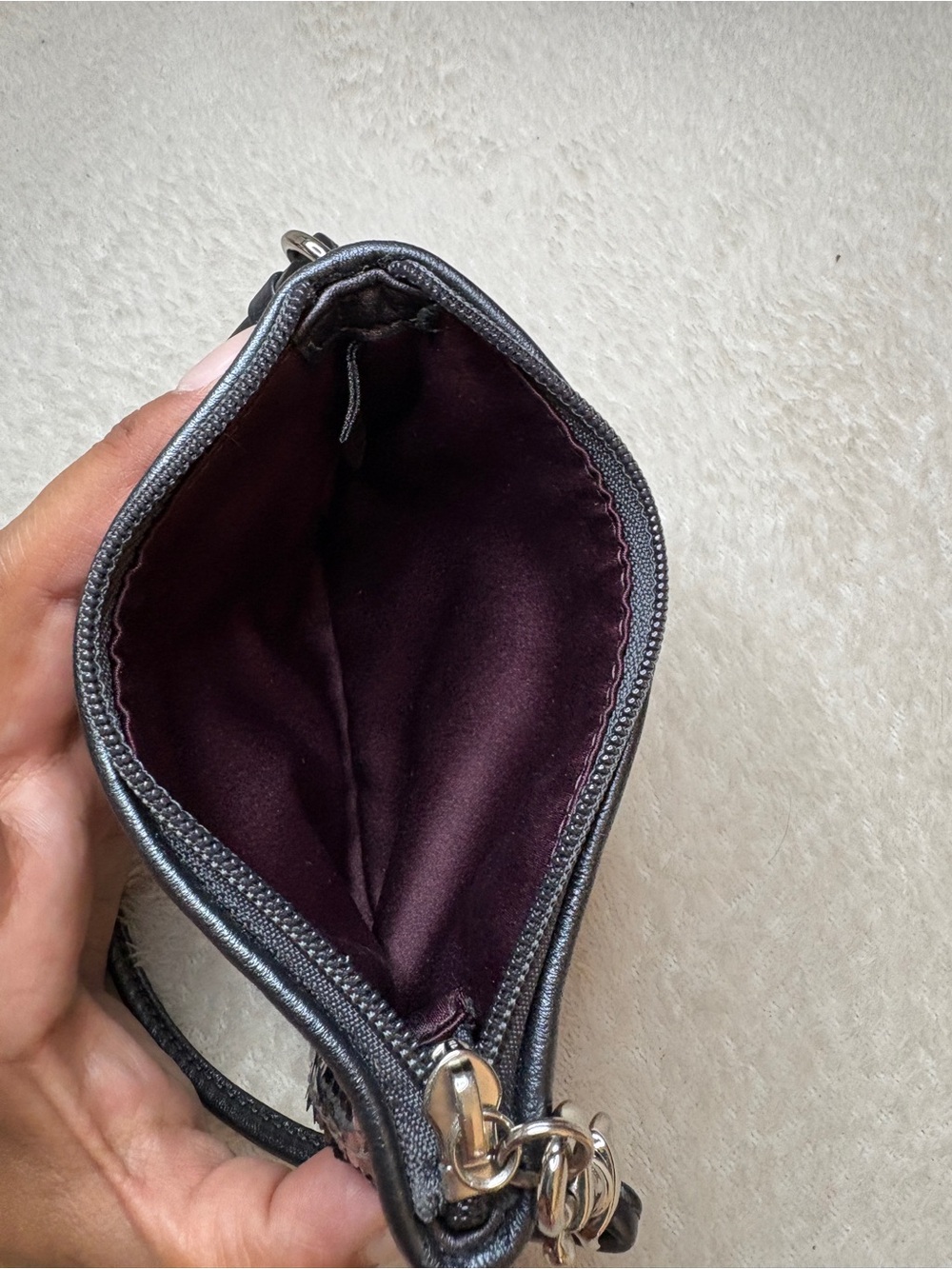 Coach Poppy Sequin Wristlet Clutch in Black - Picture 10 of 12